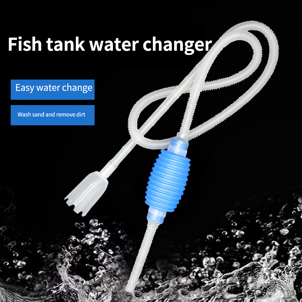 Marine Aquarium Vacuum - ถังกาลักน้ำปลากาลักน้ำสำหรับตู้ปลาที่กรองน้ำกรวดปั๊มกาลักน้ำด้วยมือเครื่องดูดฝุ่นเปลี่ยนได้