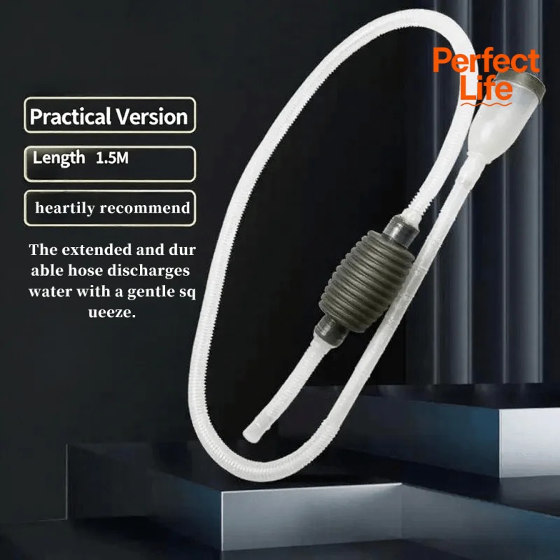 Marine Aquarium Vacuum - เครื่องเปลี่ยนน้ำตู้ปลาแบบมือถือ 1.5 เมตร พร้อมปั๊มลม อุปกรณ์ทำความสะอาดตู้ปลา เครื่องดูดสิ่งสกปรกในตู้ปลาแบบมือถือ