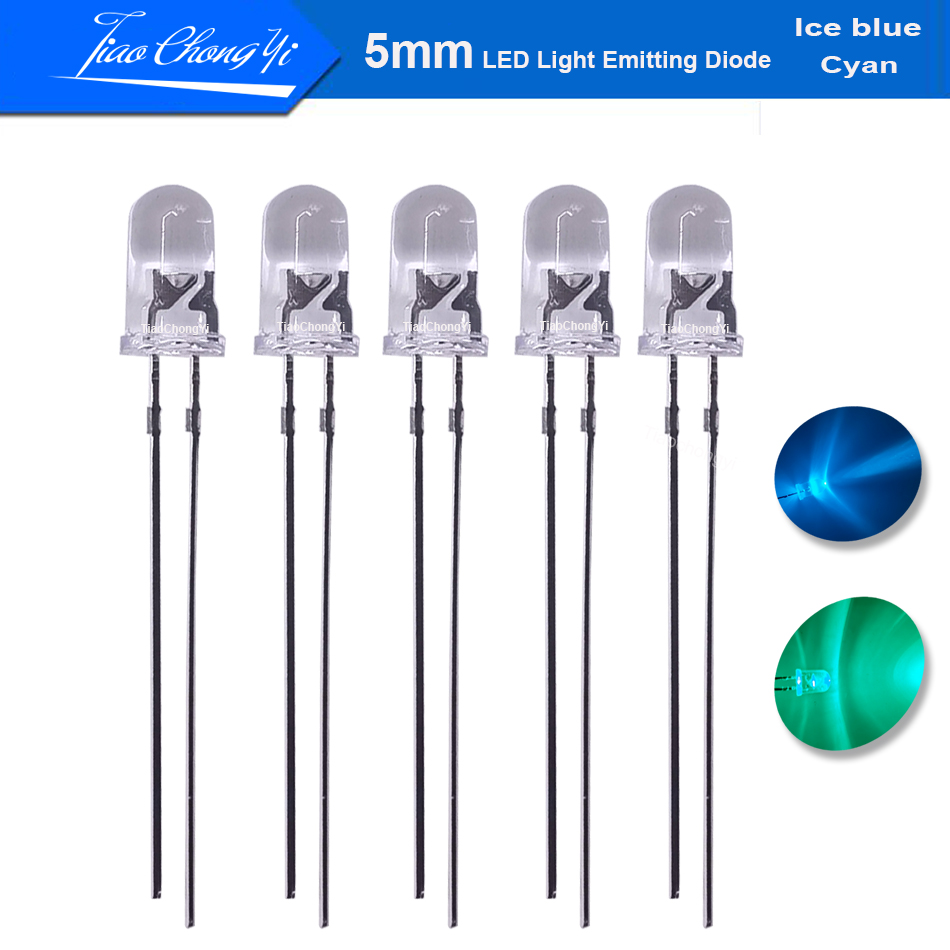 5mm 2pin Cyan Ice Blue 480nm 4 - Actinic Blue Led บทวิจารณ์และราคา