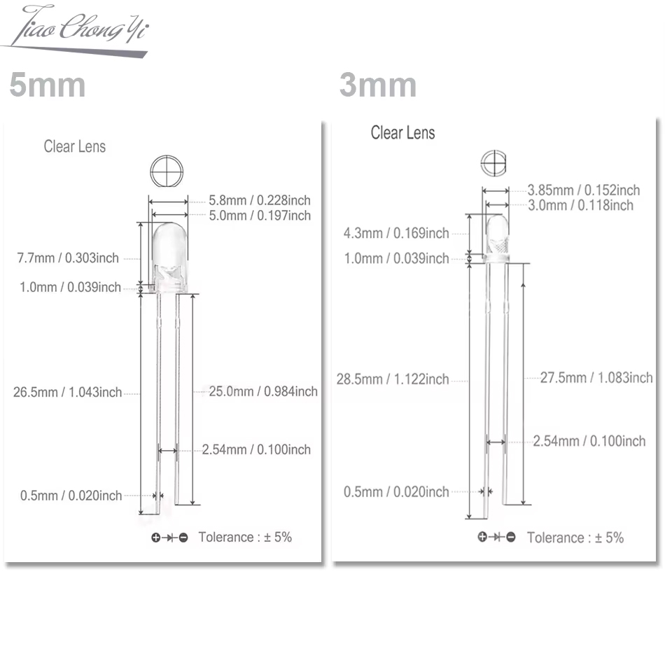 5mm 2pin Cyan Ice Blue 480nm 4 - Actinic Blue Led บทวิจารณ์และราคา
