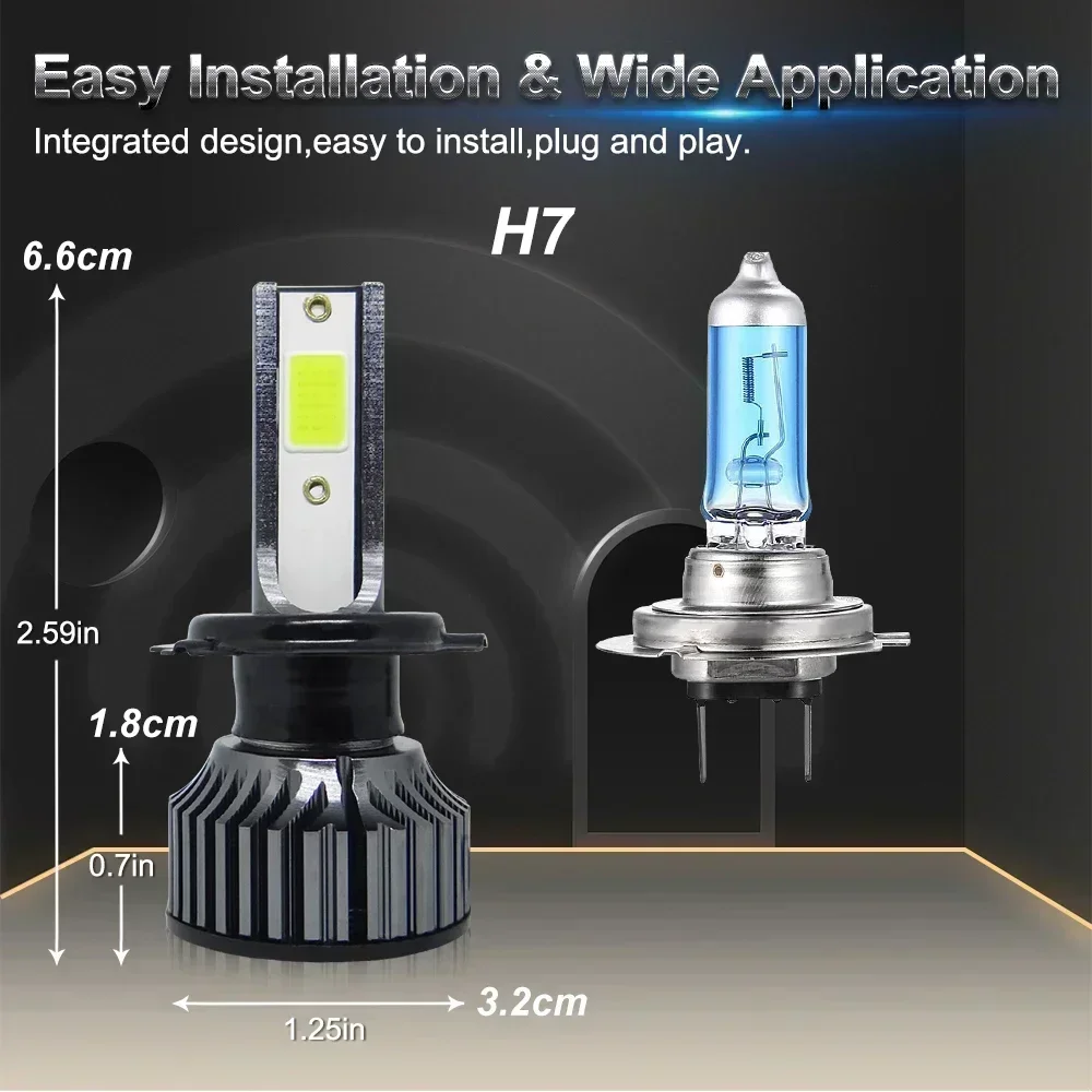 P1Car LED ไฟหน้า H4 H7 H1 H3 H - Actinic Blue Led บทวิจารณ์และราคา