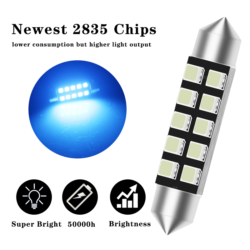 2pcs LED C5W Light Festoon 31  - Actinic Blue Led บทวิจารณ์และราคา