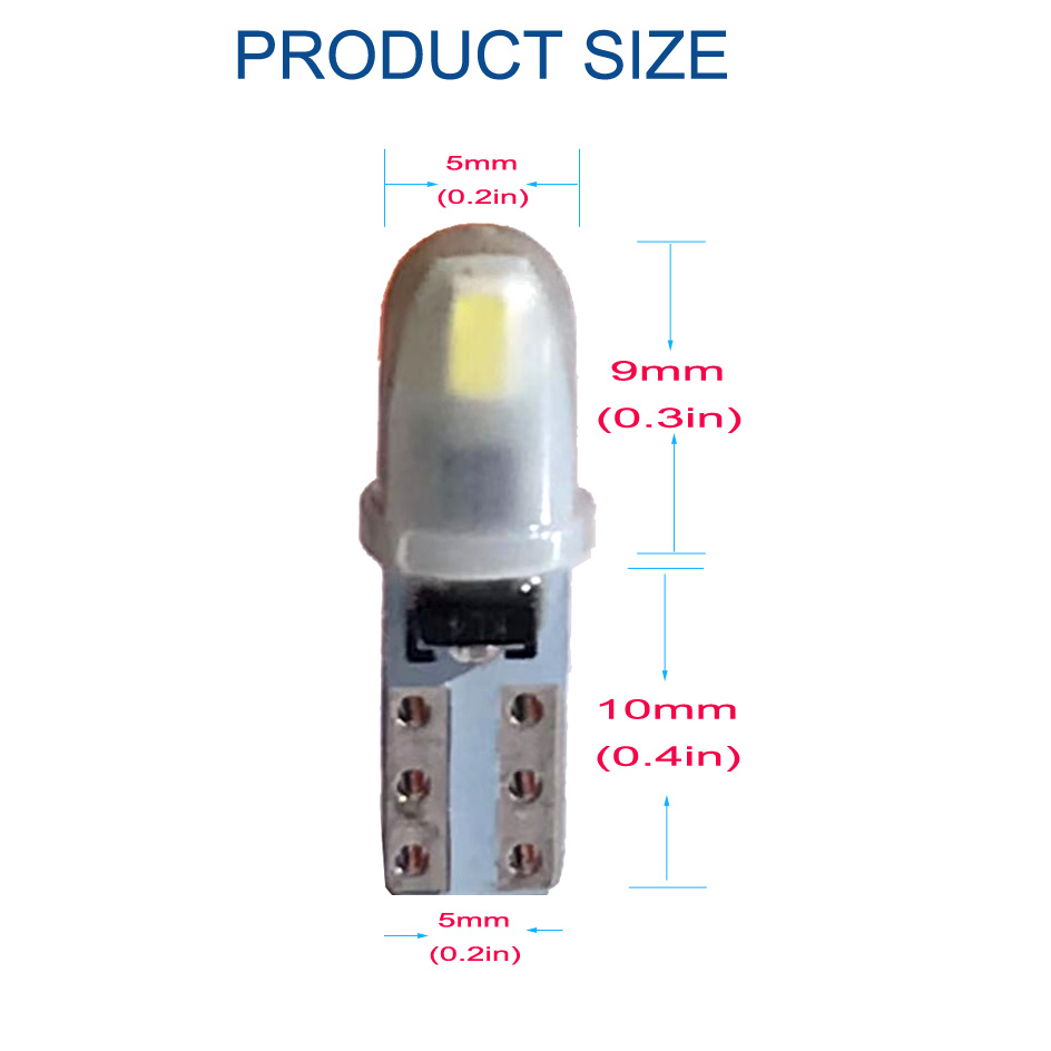 10pcs T5 PC74 B8.5 LED CANbus  - Actinic Blue Led บทวิจารณ์และราคา