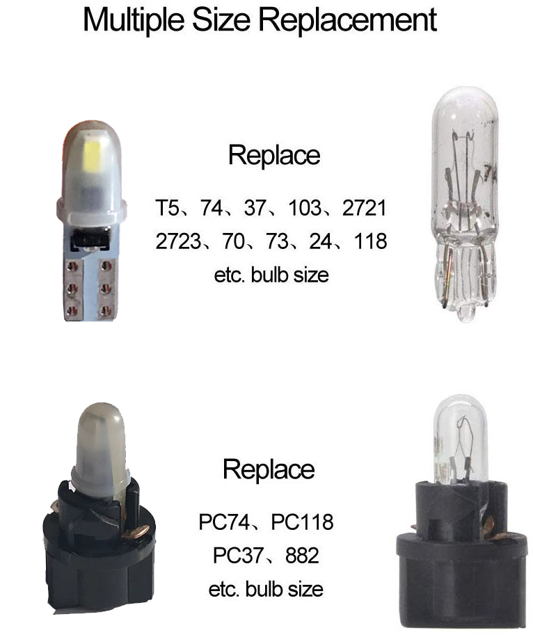 10pcs T5 PC74 B8.5 LED CANbus  - Actinic Blue Led บทวิจารณ์และราคา