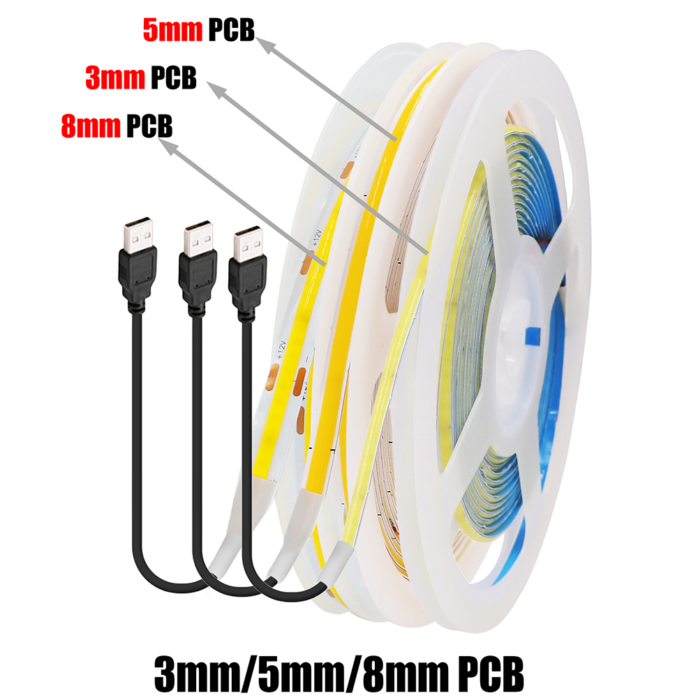 5V USB 3 มม.5 มม.PCB COB LED S - Actinic Blue Led บทวิจารณ์และราคา